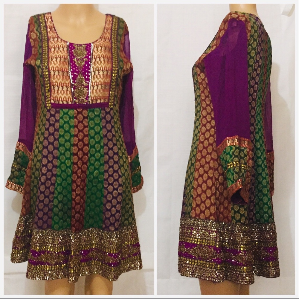 Vintage Gypsy Festival Mini Midi Dress